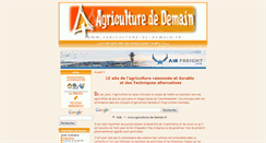 Desktop Screenshot of agriculture-de-demain.fr