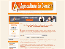 Tablet Screenshot of agriculture-de-demain.fr